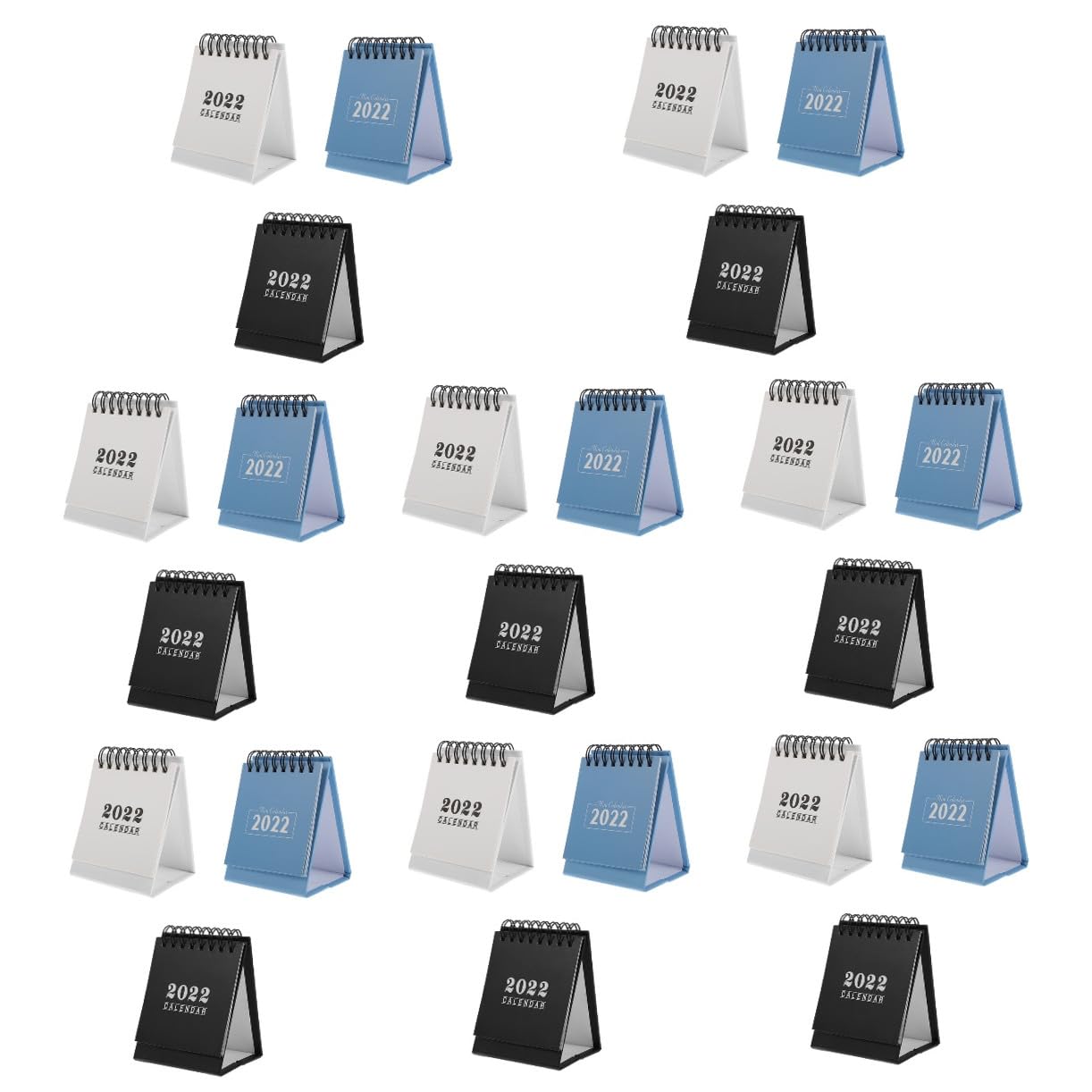 24stücke Teiliges Desktop-kalender Praktische Tischkalender Für Büro Schule Und Zuhause Mit Gedruckten Seiten Für Optimale Planung