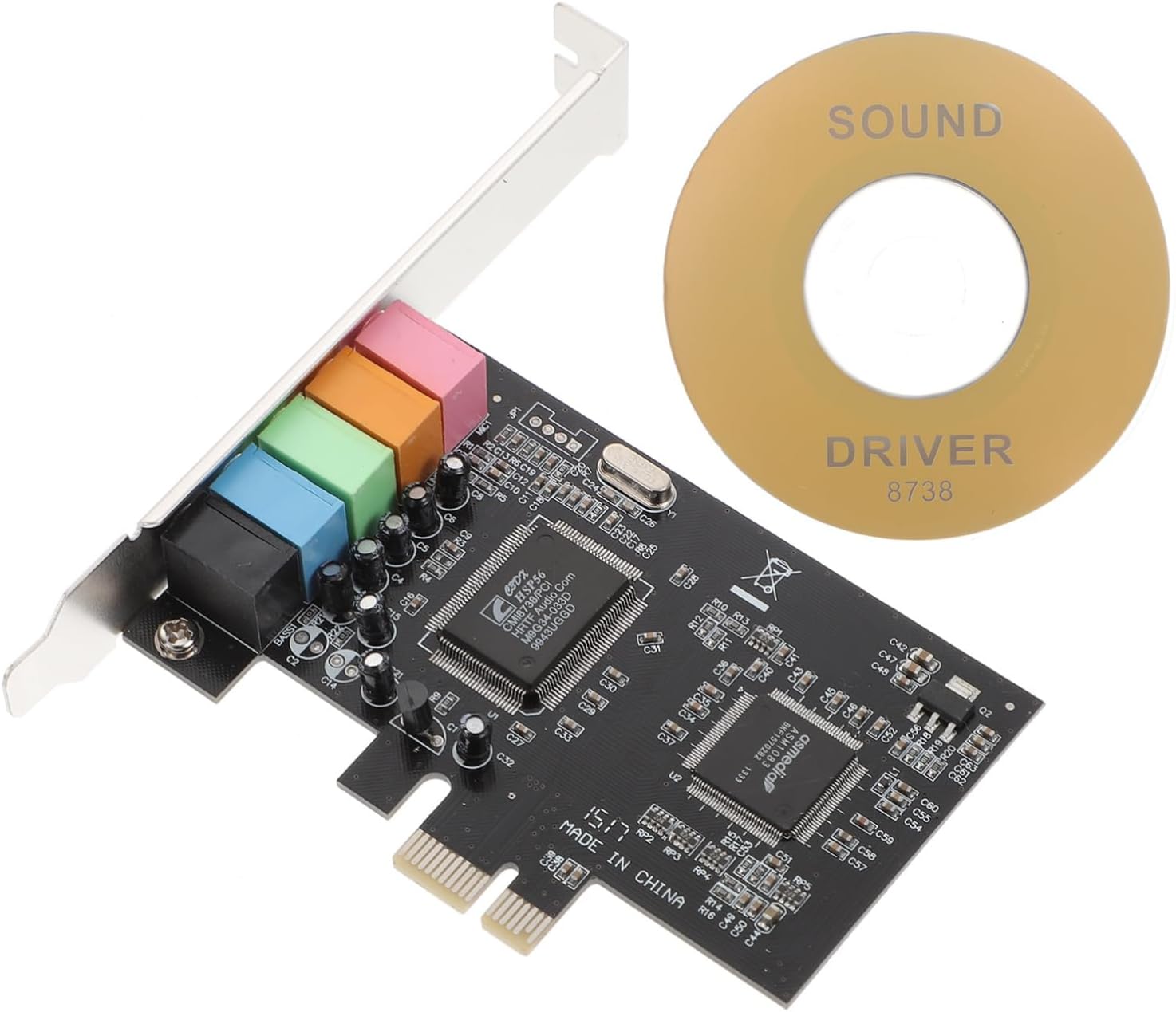 Hemoton 3pcs Pcie to Internal Sound Card with Low Profile Bracket Interfaces for Cinematic Surround Sound Compatible with Windows Xp Your Desktop Audio