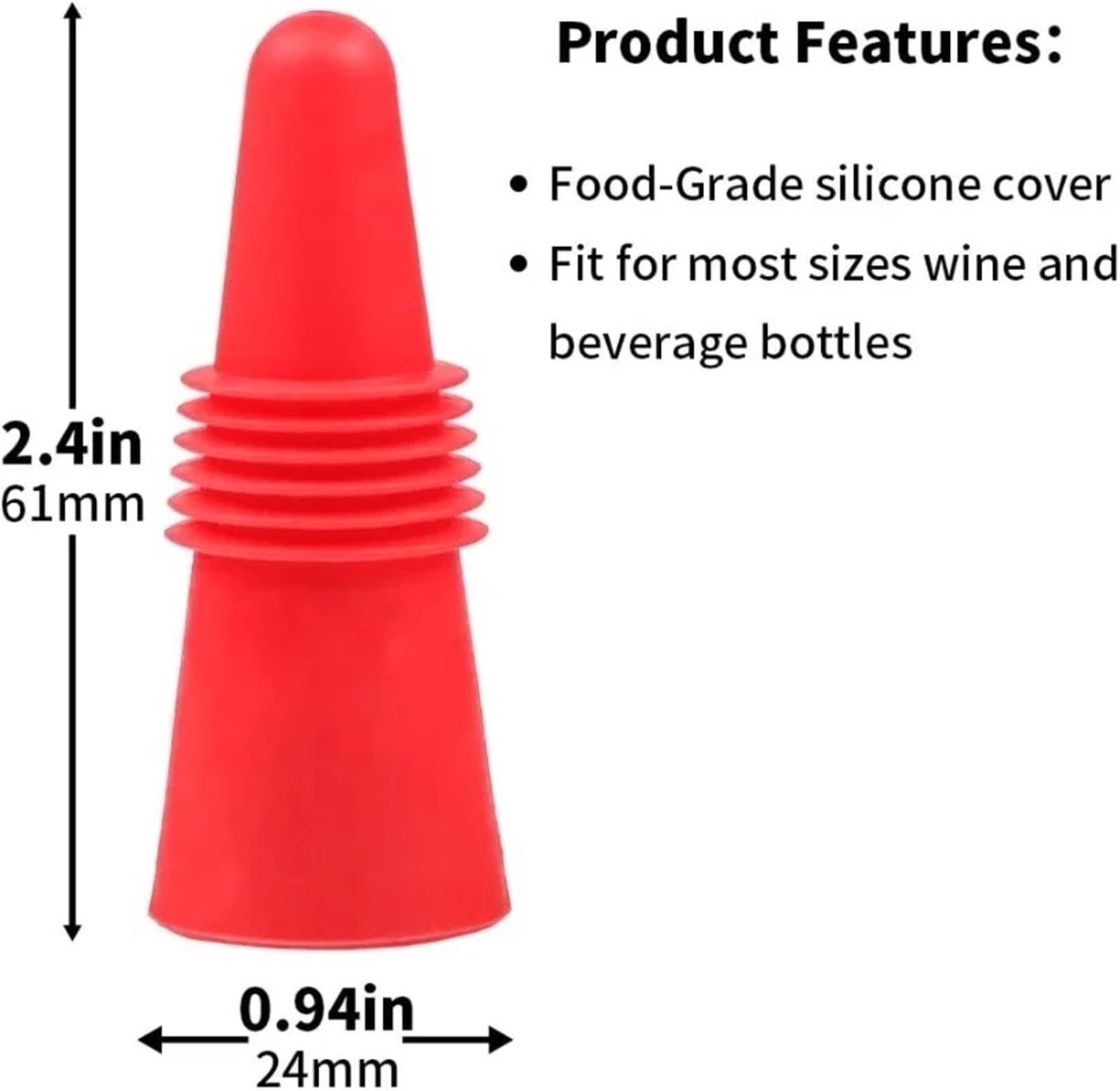 Tapones para botellas de vino, 30 tapones de silicona para botellas de vino