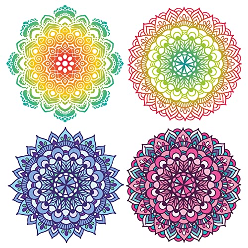 GORGECRAFT 4PCS Vinilos Decorativos 6.3 Inch Mandala