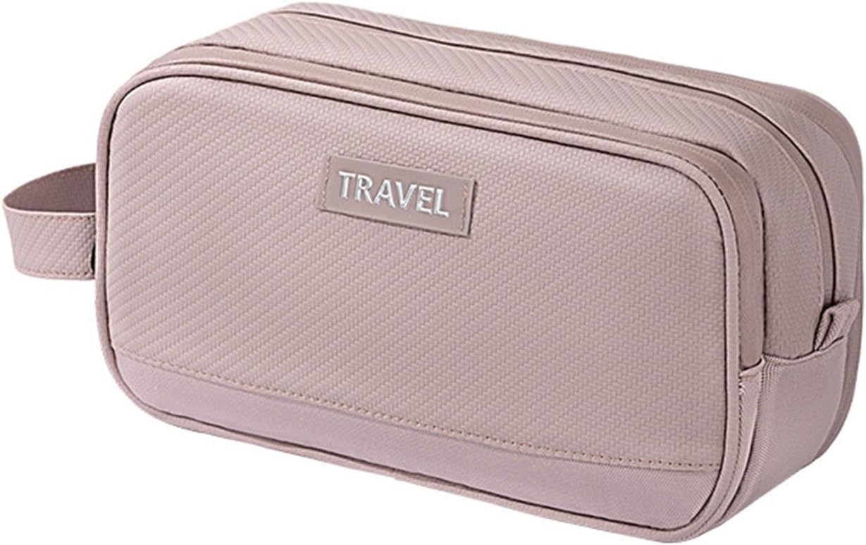 Makeup Bag, Portable Cosmetic Bag, Large Capacity Travel Makeup Case Organizer for Women and Girls (Pink)-image-29