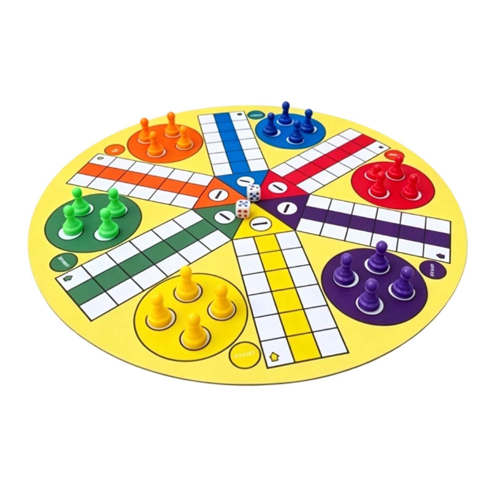 Yctze Gioco da Tavola Ludo Interattivo Grande per Famiglia (Height 23mm | Materiale durevole, ideale per giochi di gruppo, dimensioni 350 mm, sicuro per i bambini