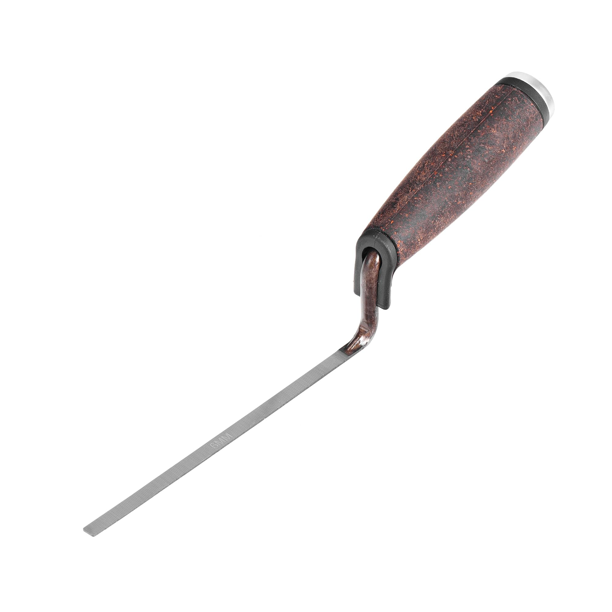 Regal & Barnes Forged Grouting Trowel 6/8/10/12mm – Narrow Joint Grout & Mortar Pointing Trowel with Leather Handle, Precision Masonry Tool, DIY & Professional (6mm)
