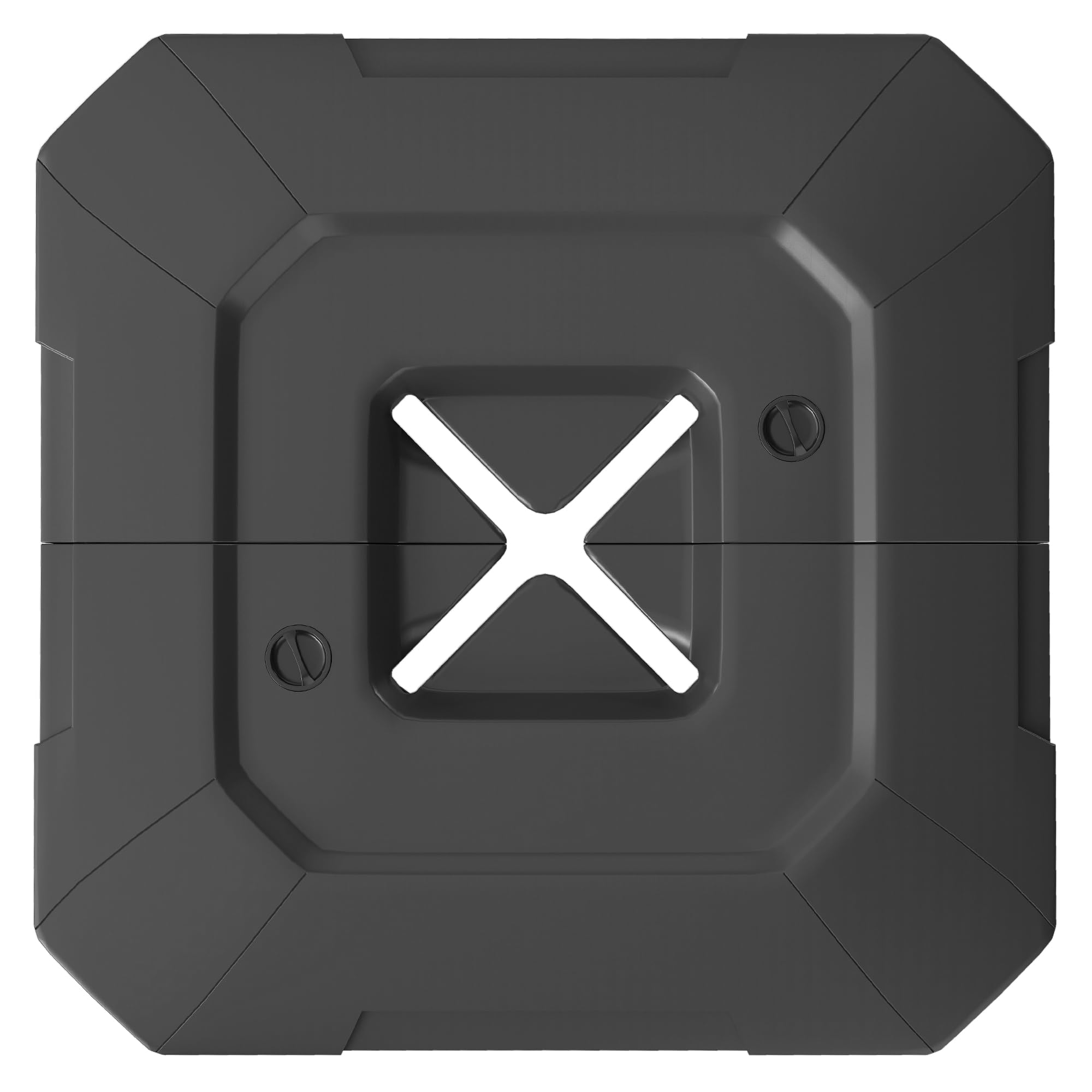 Outsunny Set 2 Pesi per Ombrellone Riempibili in HDPE 101x101x12cm Nero