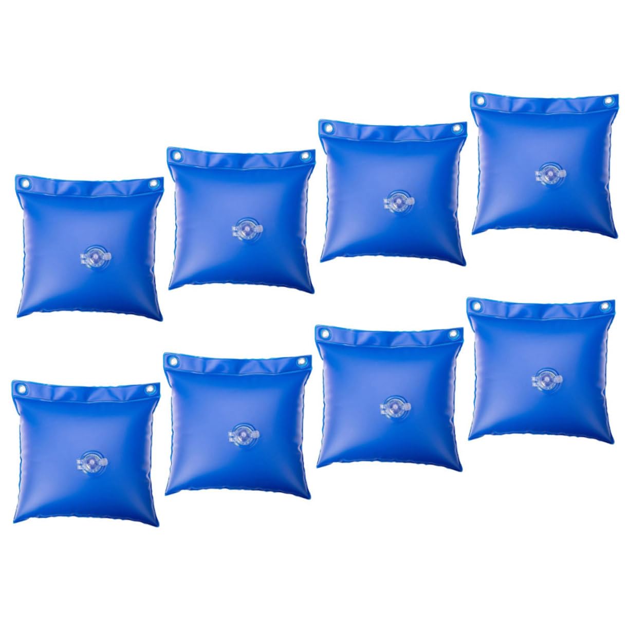 Paquet Suspendus pour Piscine Hivernage 8 Pièces en PVC Bleu, Accessoires pour Organiser et Protéger la Couverture de Piscine Saleté et Intempéries