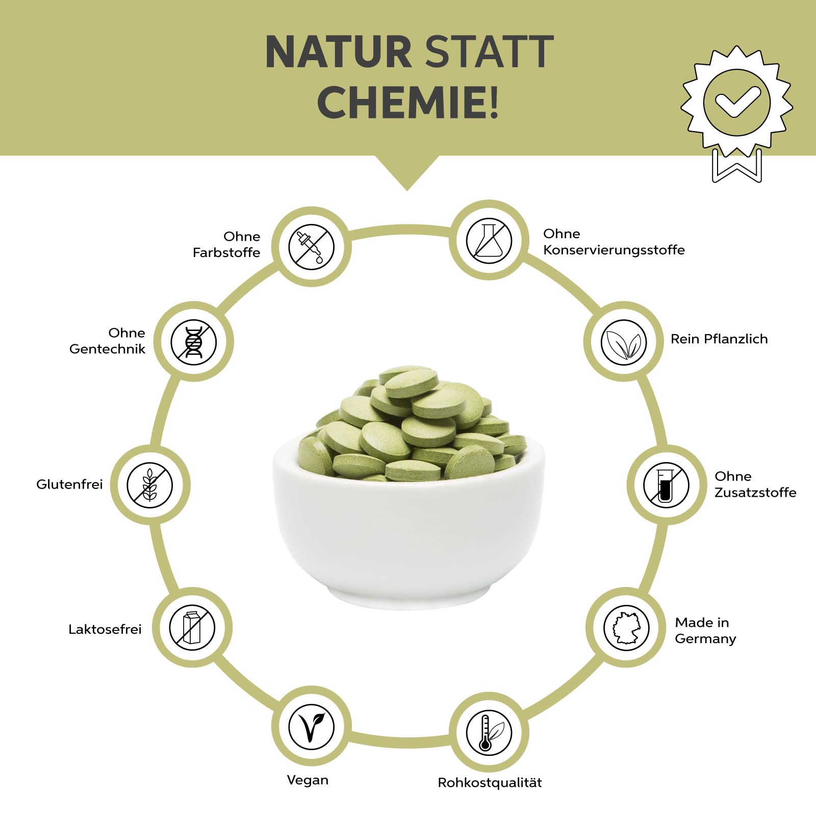 Moringa Tabletten 2500 Presslinge Moringa Oleifera Hochdosiert 3500mg Tagesdosis in Premium Rohkost Qualität