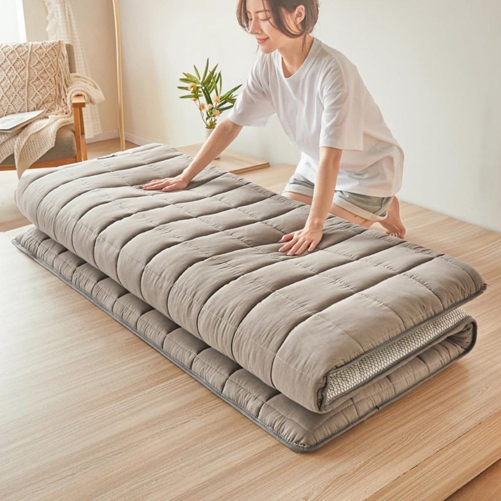 Materasso futon Giapponese Spesso, Pieghevole, Morbido, Traspirante, Arrotolabile, Portatile, per Soggiorno, dormitorio, Ospiti, Divano da Campeggio,004,120x190cm