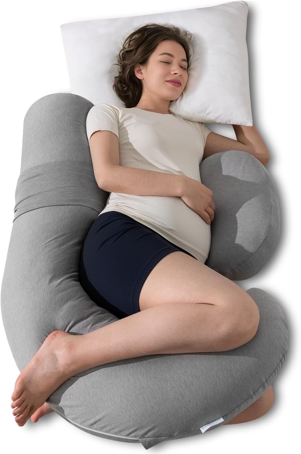 QUEEN ROSE Pregnancy Pillows, Cooling Body Pillow for Pregna...