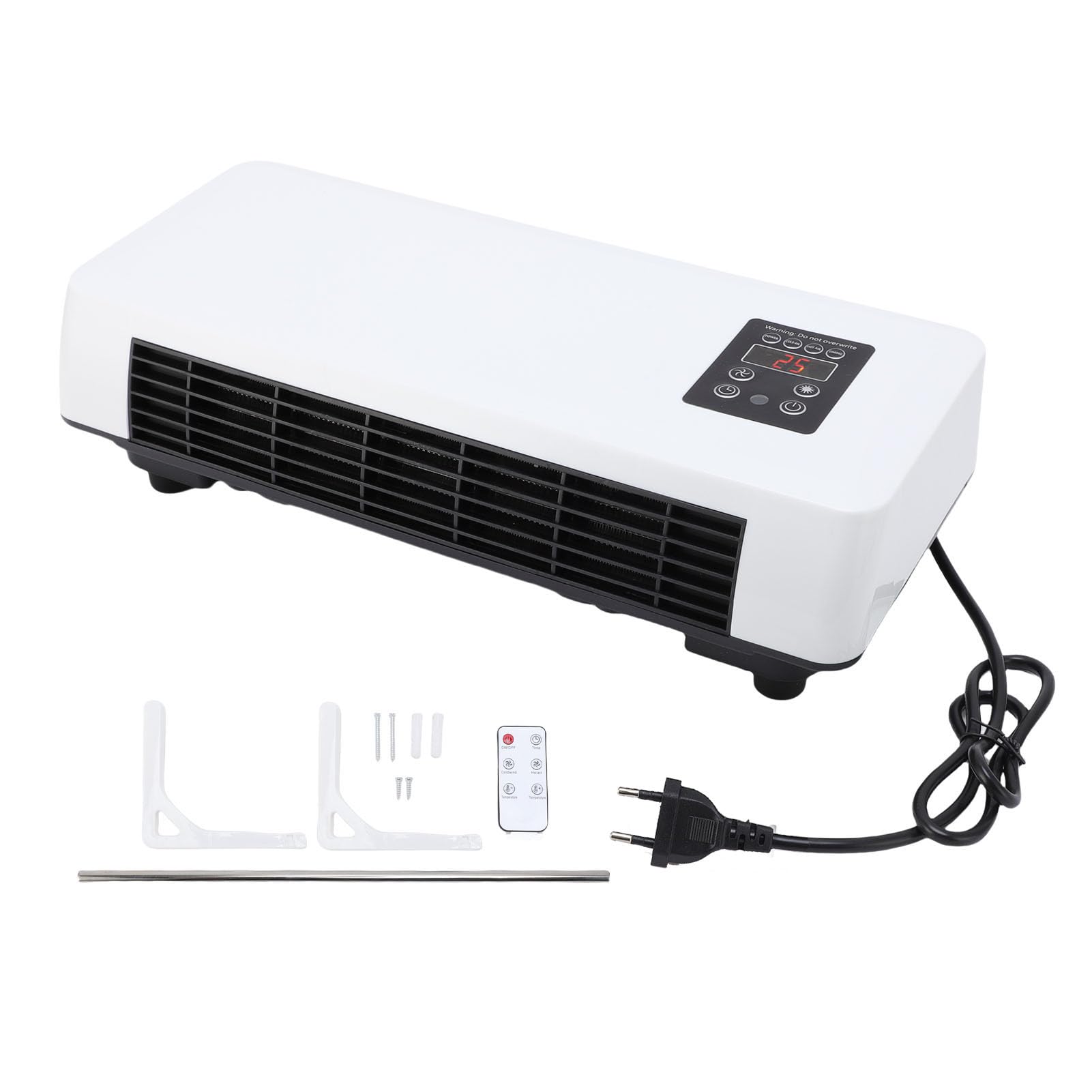 Mini Aire Acondicionado Montado en la Pared, Unidad de Aire Acondicionado Portátil de Refrigeración y Calefacción 2 en 1 con Control Remoto, para Dormitorio, Oficina, (Enchufe Europeo 220V)