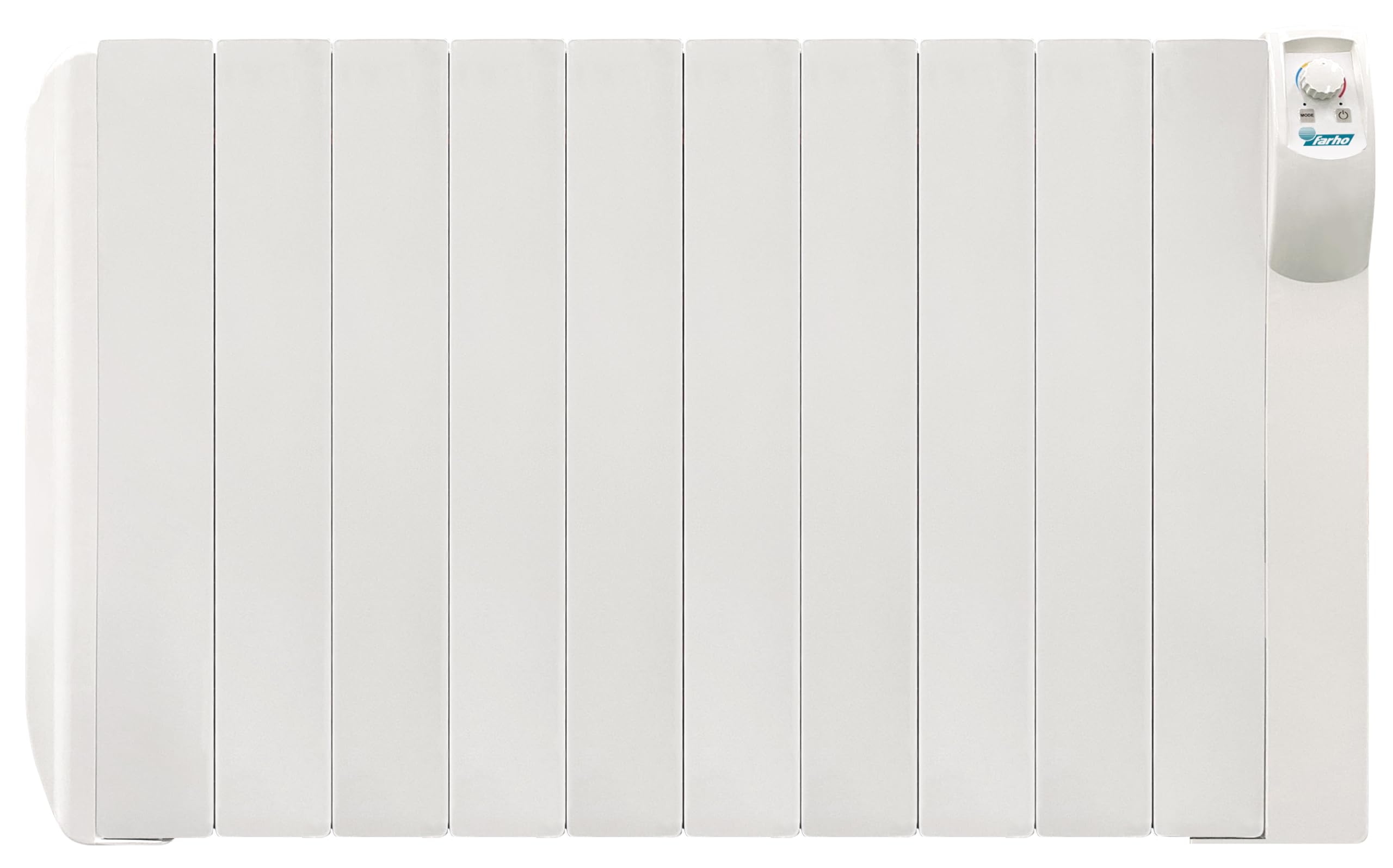 Farho Radiatore elettrico Nivo 1100 W - Emettitore termico programmabile a basso consumo con protezione termica - Radiatori elettrici efficienti per saloni fino a 18 m² - 3 anni di garanzia