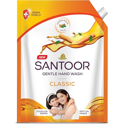 Santoor Gentle Hand Wash - Sandalwood Tulsi 1300ml