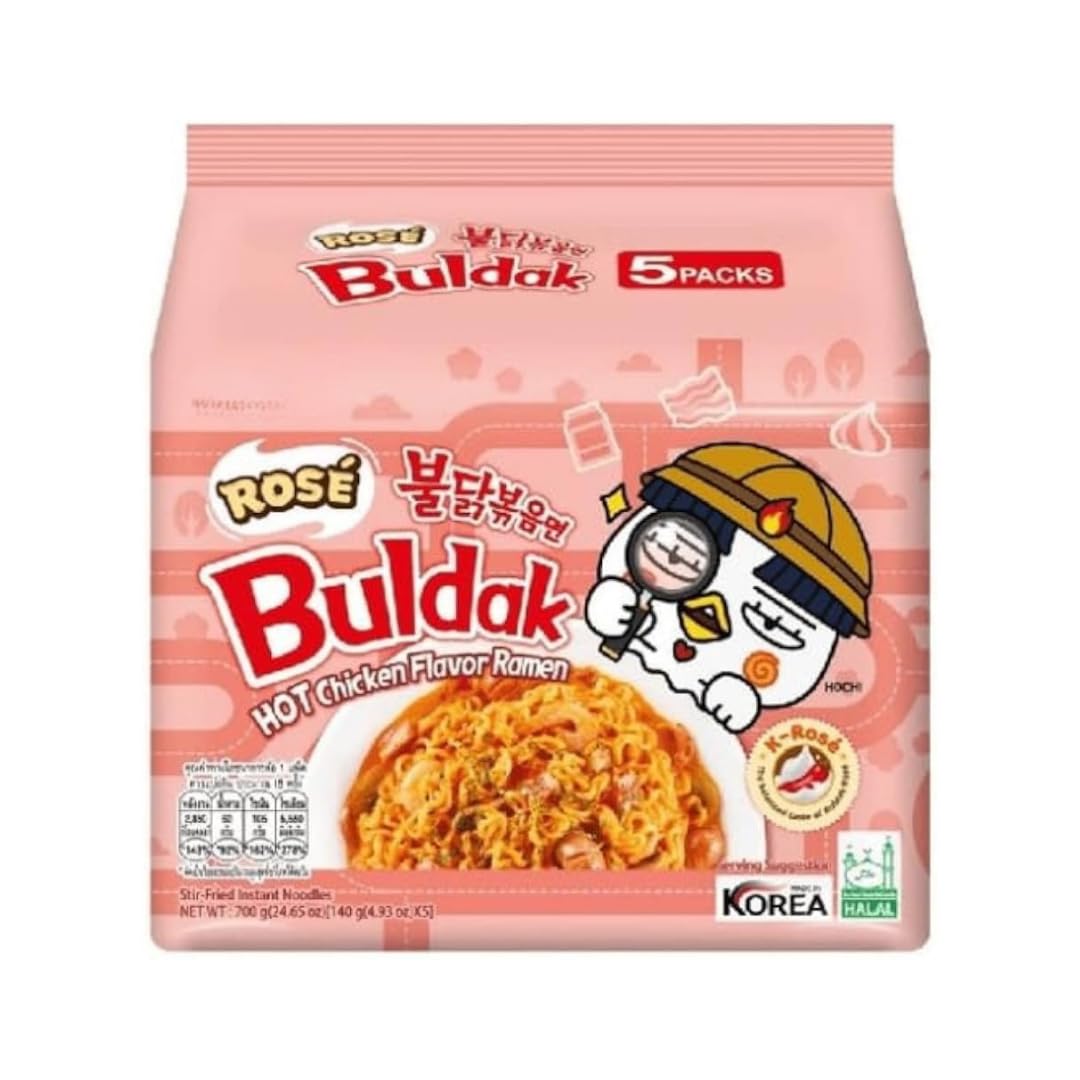 Samyang Rose Buldak Ramen Picantes Sabor Pollo, Pack 5 unidades