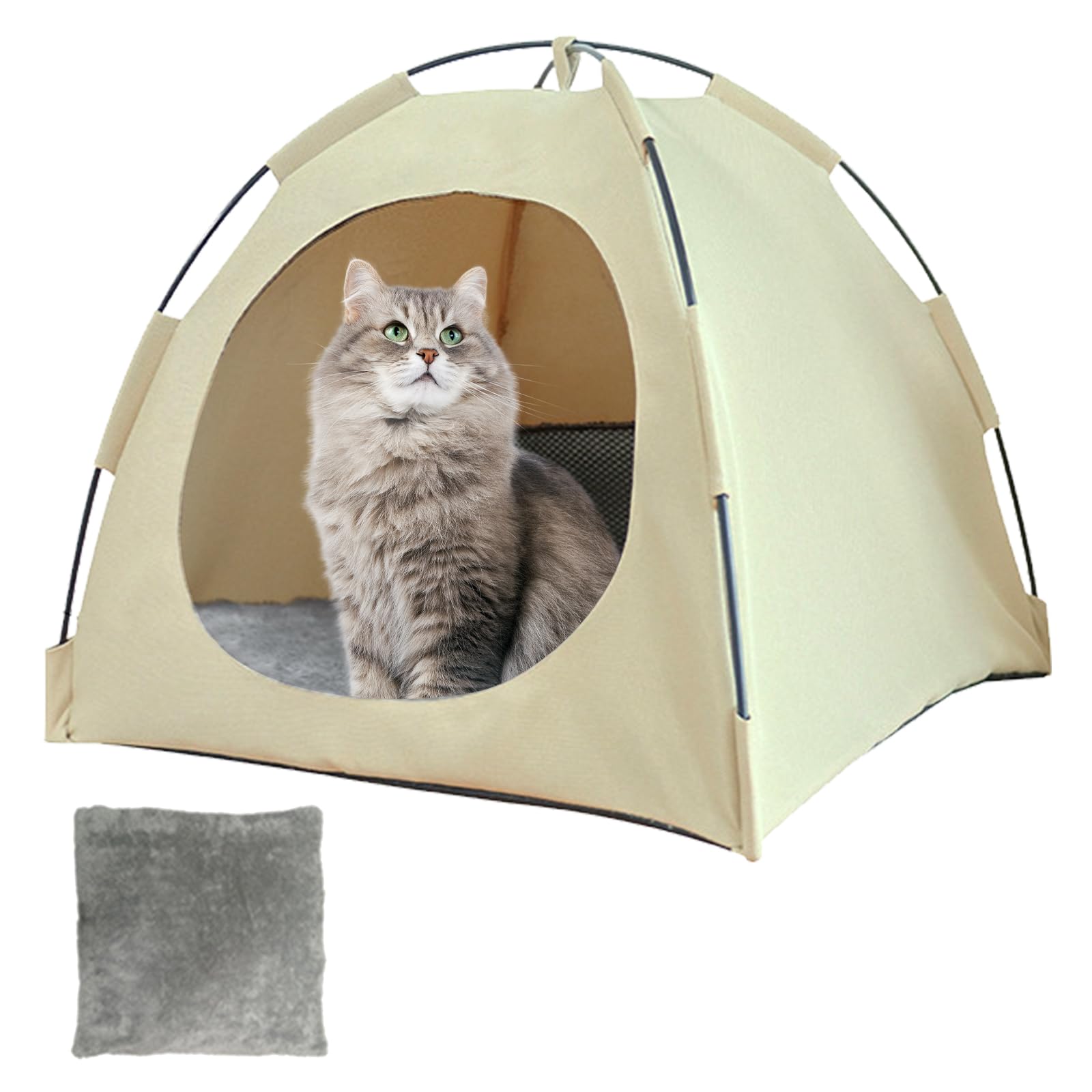 CEWROM Katzenzelt große Katze, Hundehöhle kleine Hunde, Katzenhöhle große Katzen Katzenhaus Indoor, Tragbares Katzenzelt für Katzen aus Atmungsaktivem 