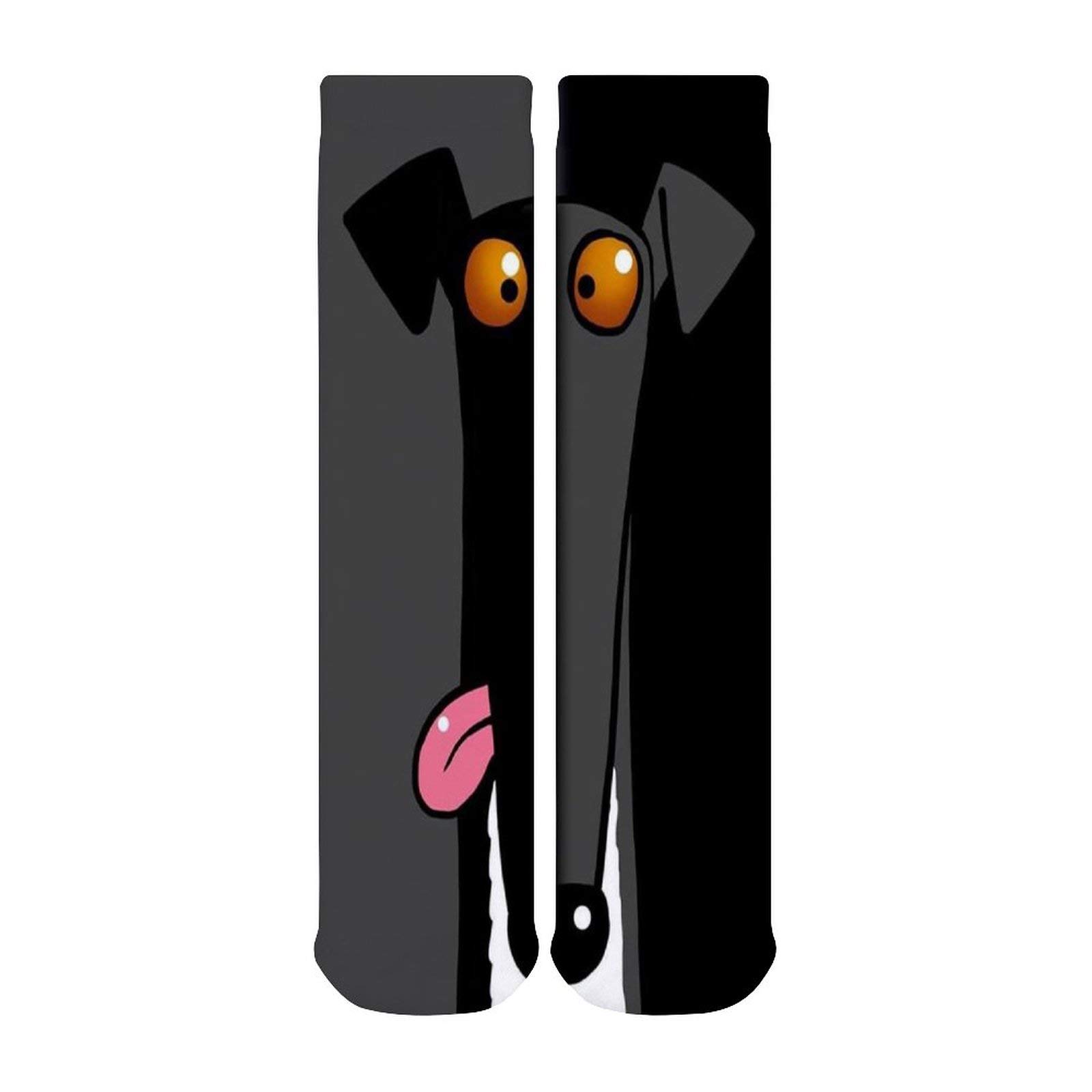 Funny Large Medium Small Breed Dogs Art Print Dress Socks for Men Women, Cool Novelty Casual Elite Crew Tube Socks