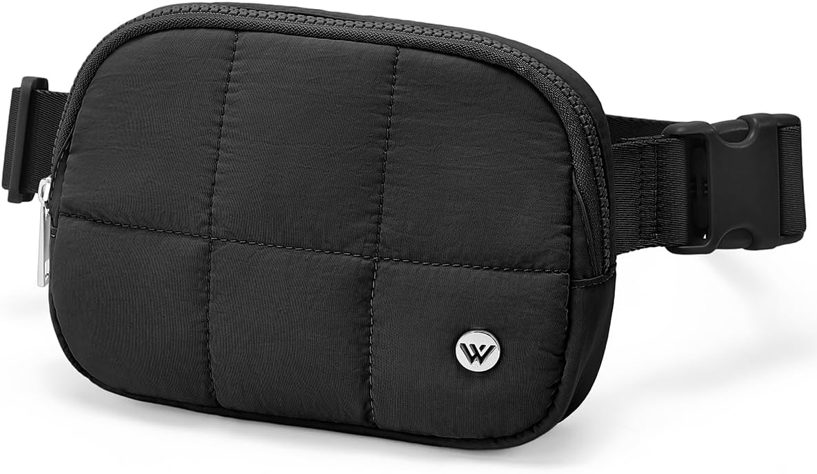 WESTBRONCO Puffer Fanny Packs for Women Quilted Nylon Waterproof Belt Bag with 2 Zipper, Puffy Crossbody Bag with Adjustable Strap, 1L Waist Bag for Travel Daily - Image 6