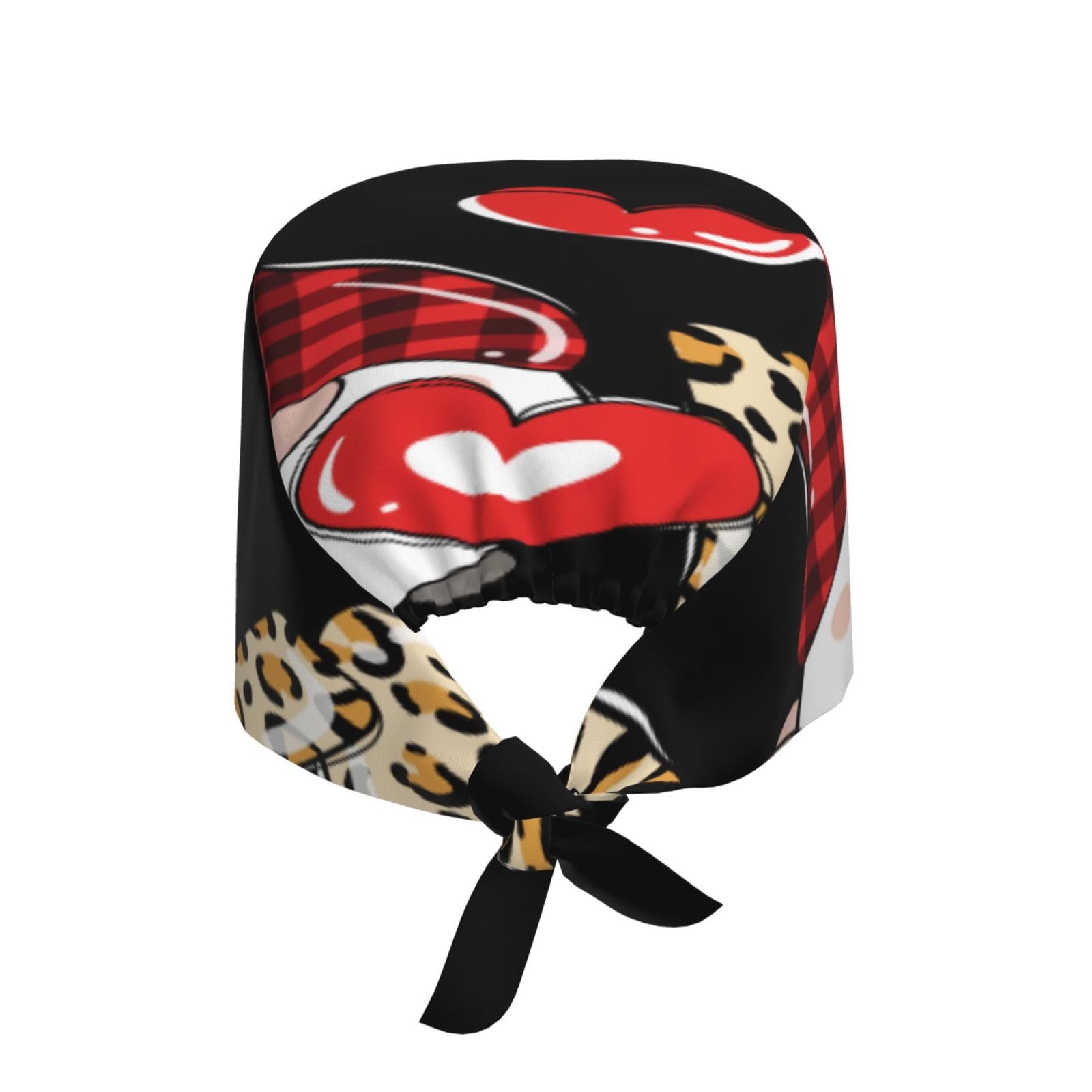 Kuilepa Love Gnomes Print Working Caps With Sweatband Adjustable Working Hats Elastic Scrub Hats Nurse Scrub Cap Nurse Hats