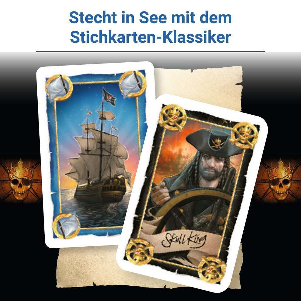 Ravensburger Zagraj w 22578 - Skull King - gra karciana dla 2-8 graczy, gra karciana dla dzieci i dorosłych w wieku 8 lat i starszych