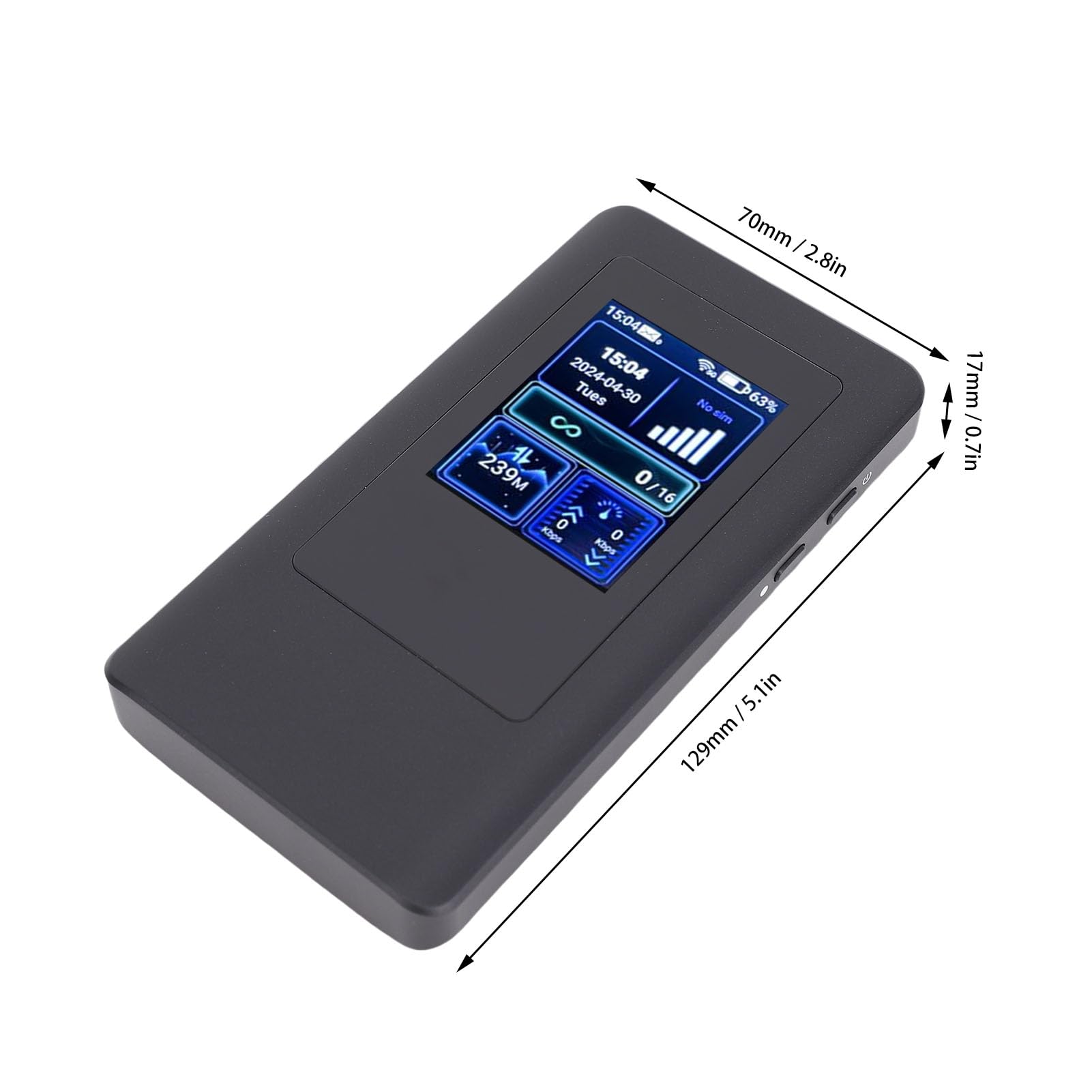 Router Wireless Dual Band WiFi Portatile 5G per Viaggi, Connessione Veloce a 1200 Mbps, Ampia compatibilità, Batteria di Grande capacità, 16 Dispositivi Online per Aziende di Famiglia