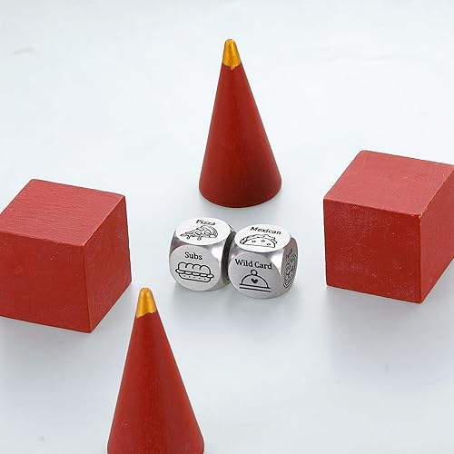 Miniatura 8 de Regalos para el día de San Valentín para hombres y mujeres, 2 piezas, juego de dados de comida, dados de decisión de comida, para parejas, idea de