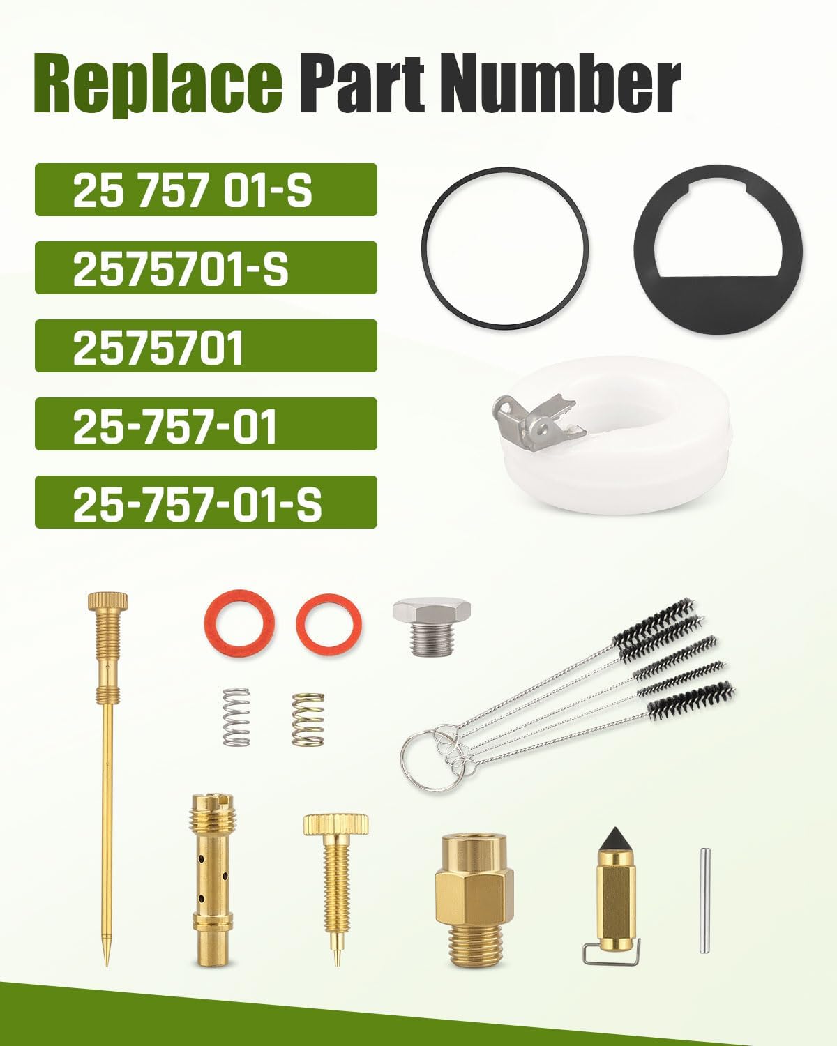 Carburetor Rebuild Kit 25-757-01-S Fit for Kohler K241 K181 K191 K341 K482 K532 K321 K301 K90 K91 K141 K160 K161 Engines, Replace 25 757 01-S 2575701-S 2575701 25-757-01