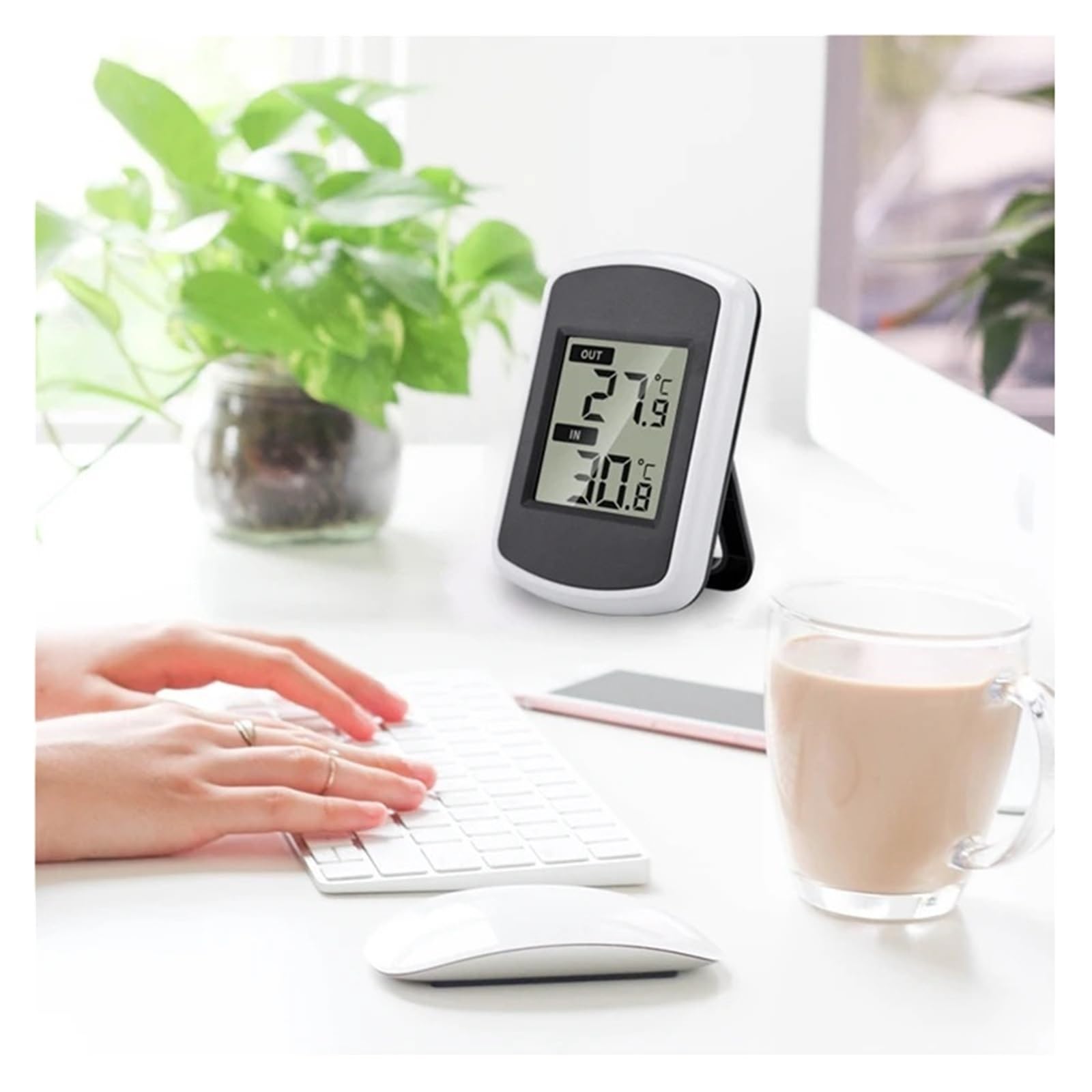 Bezprzewodowa stacja termometrów cyfrowych LCD do użytku wewnętrznego/zewnętrznego Miernik temperatury w biurze domowym -40~60°C Narzędzia testowe