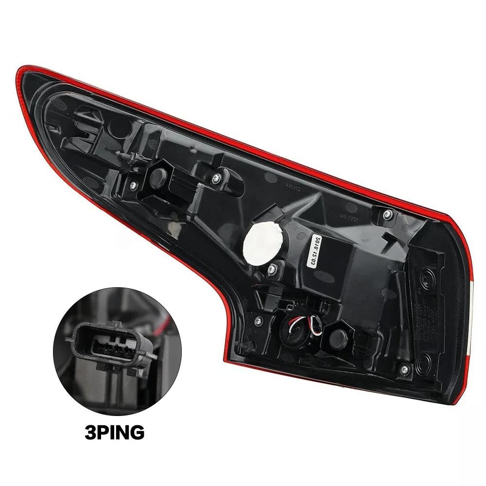 Luces Traseras Lámpara Trasera Izquierda/derecha Para Nissan Para Qashqai Para MK2 J11 2014 2015 2016 Luz Trasera Lámpara De Freno Con Piloto Trasero(Left-2PC)