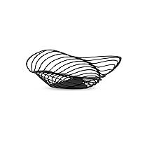 Alessi Trinity ACO02 B, Fruttiera di Design, in Acciaio Colorato con Resina Epossidica, Medio, Nero