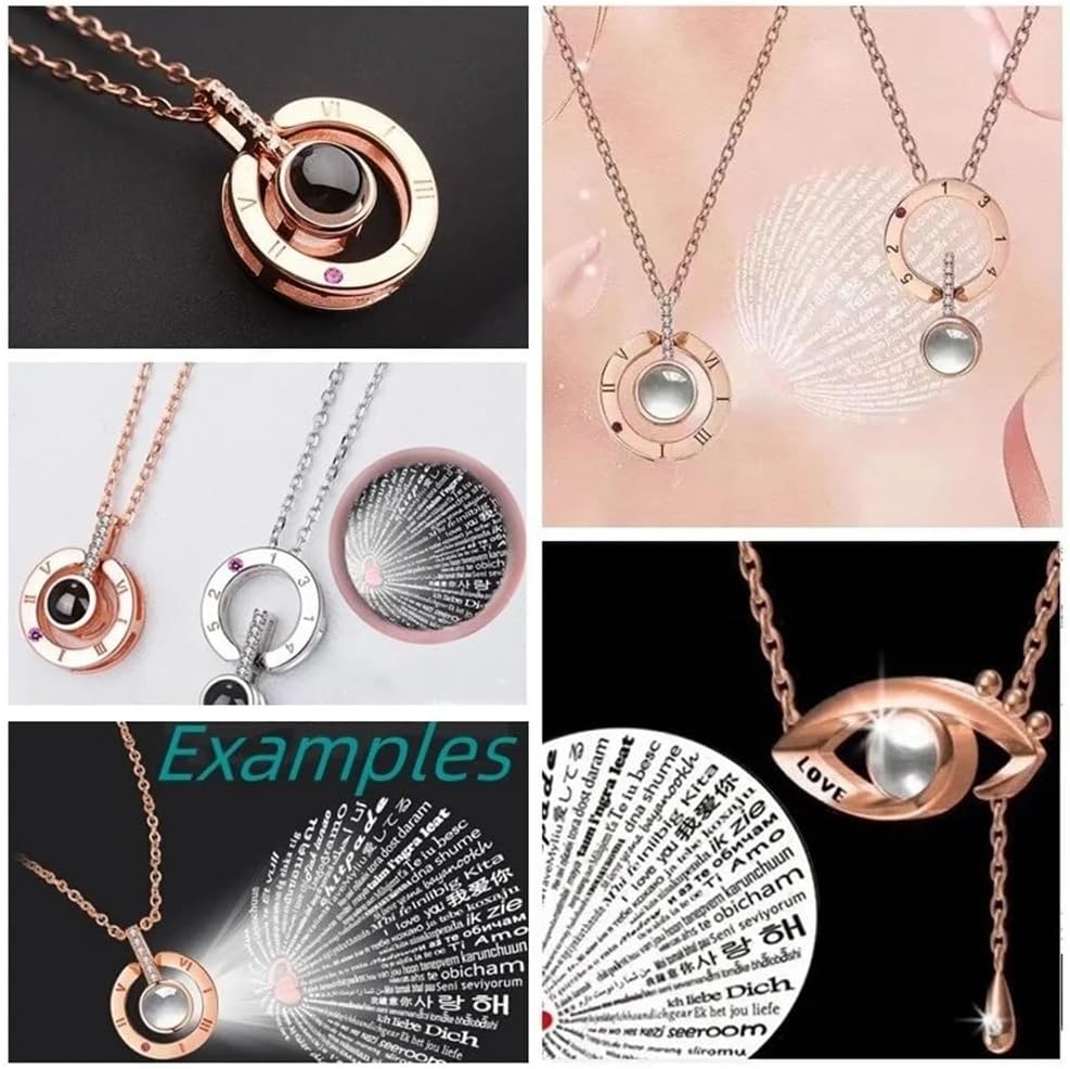 Prisms & Kaleidoscopes 8PCS 4.9X6mm Optical Projection Necklace Convex Cylindrical 3mm Microengraved Science Classroom Optics Kits