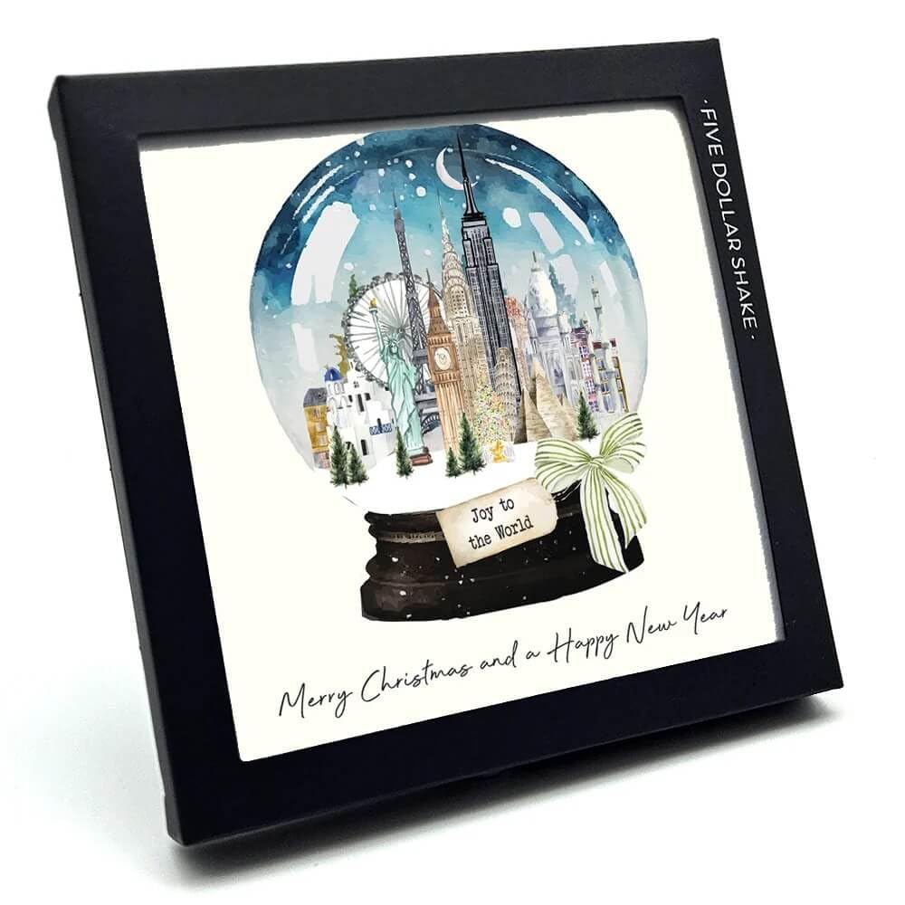 Five Dollar Shake 6 Luxury Christmas Cards Landmarks Globe Xmas Box Set