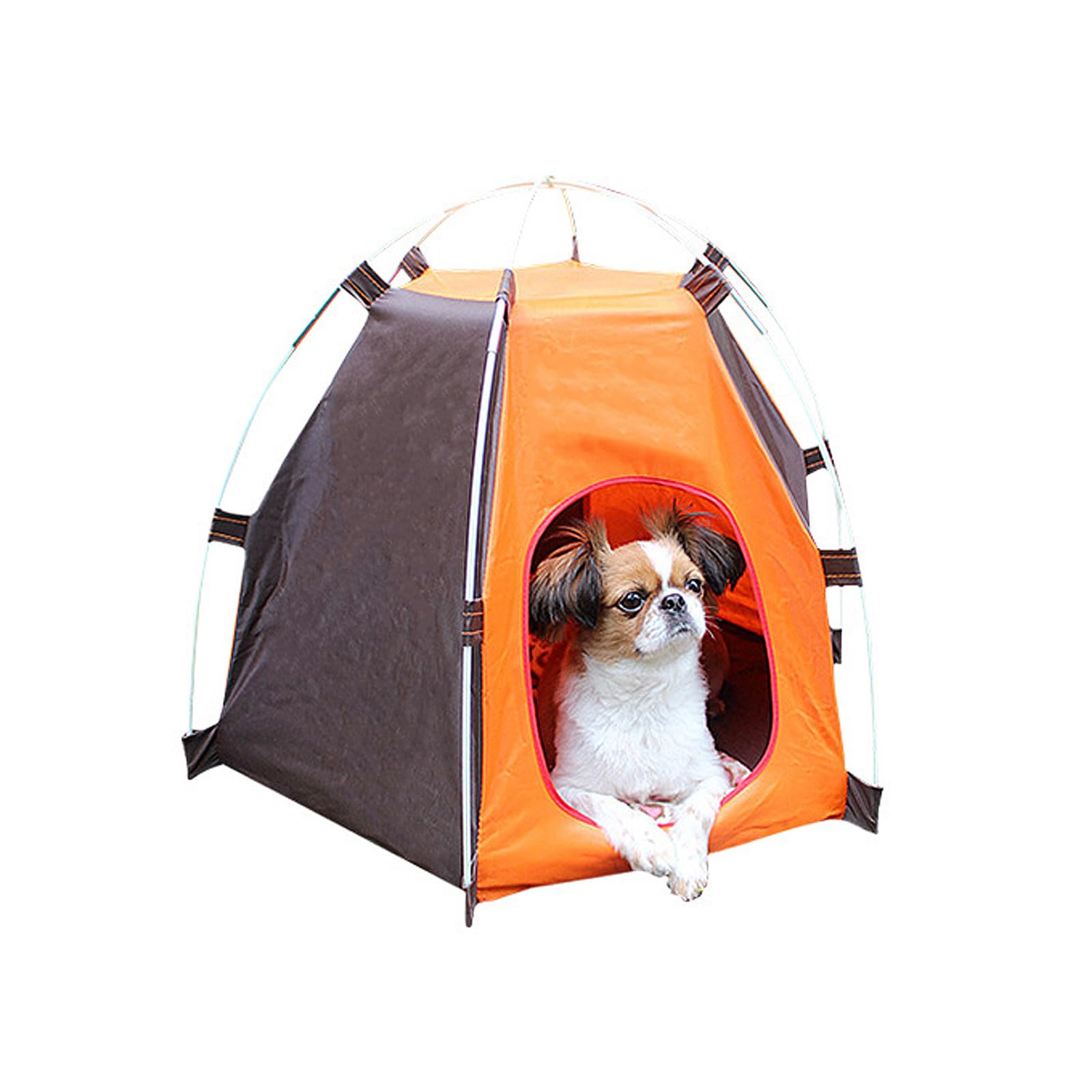 Heeyoo Erhöhtes Hundebett Mit Baldachin - Abnehmbares Zelt, Kühlendes Netz, 106x76 Cm, Für Kleine/mittelgroße Hunde