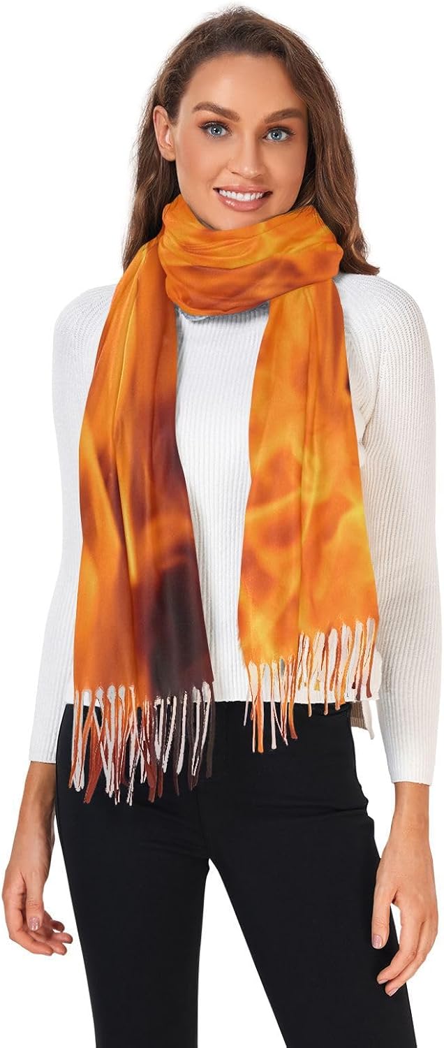 Women's Scarf Shawl Cashmere Feel Scarves Fashion Soft Winter Warm Large Scarf with Tassel - Image 2