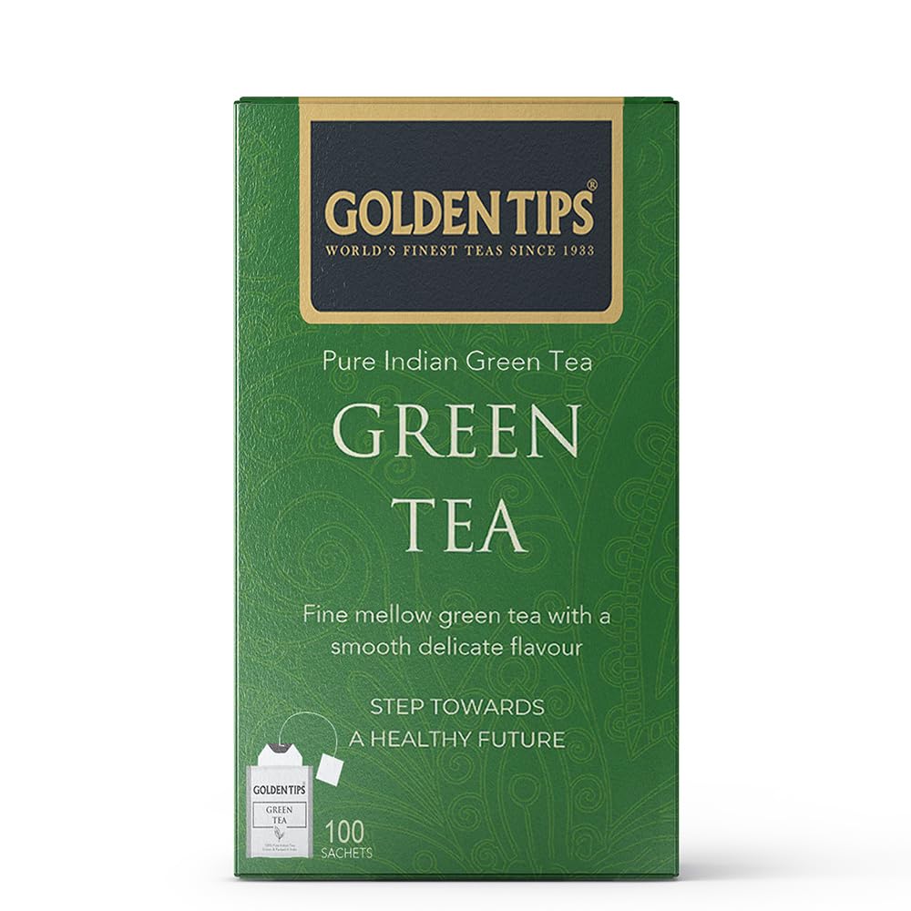 Golden Tips Pure Green Tea Bags Individual Envelope (100 Bags, 150 Gram ) (B083V4KDD3) Amazon Price History, Amazon Price Tracker