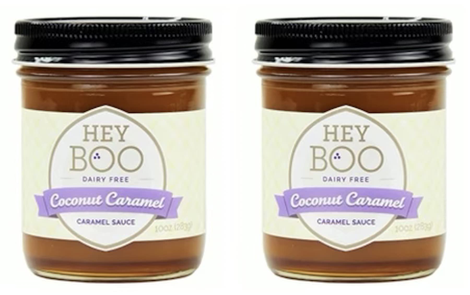 Coconut Caramel Sauce by Hey Boo (2 Pack) - Vegan - Made in USA - Non GMO - Delicious