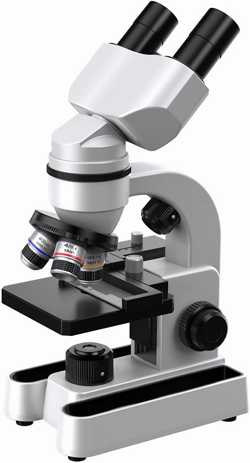 Stereo Microscopes-Biological Educational Microscope for Students,with Phone Clip,Biological Specimen and Fill Light