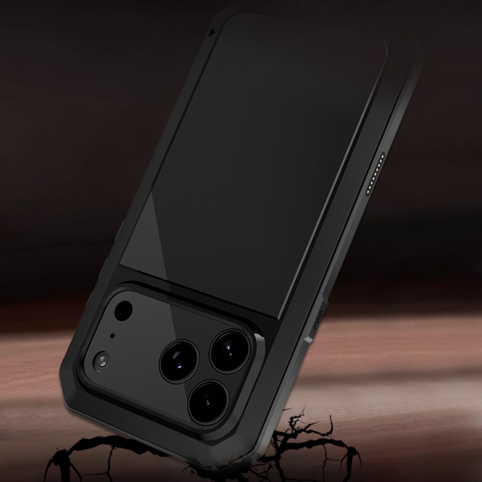 Metall Hülle für iPhone 17 Pro Max/17 Pro/17 Air/17, Militärisch Schwerlast Ganzkörper Schutzhülle Aluminiumlegierung Stoßfeste Handyhülle,Silber,17 ProMax