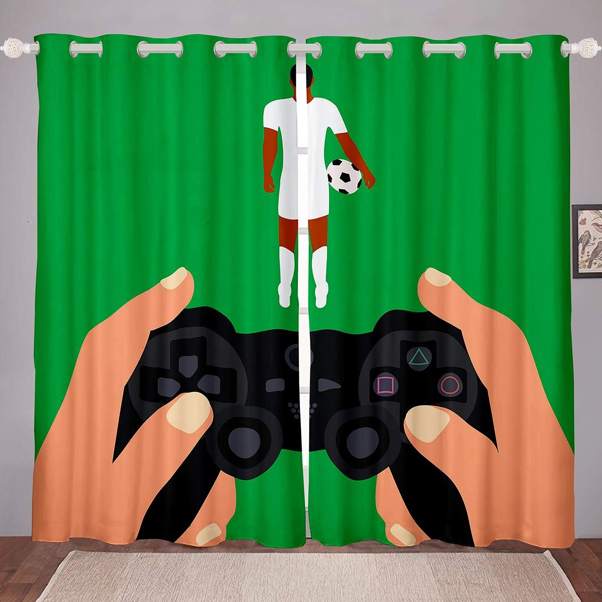 Gamepad per videogiochi per ragazzi per videogiochi,videogiochi,videogiochi, finestre, trattamenti, finestre, giochi di calcio, tenda per camera da letto,W66*L72