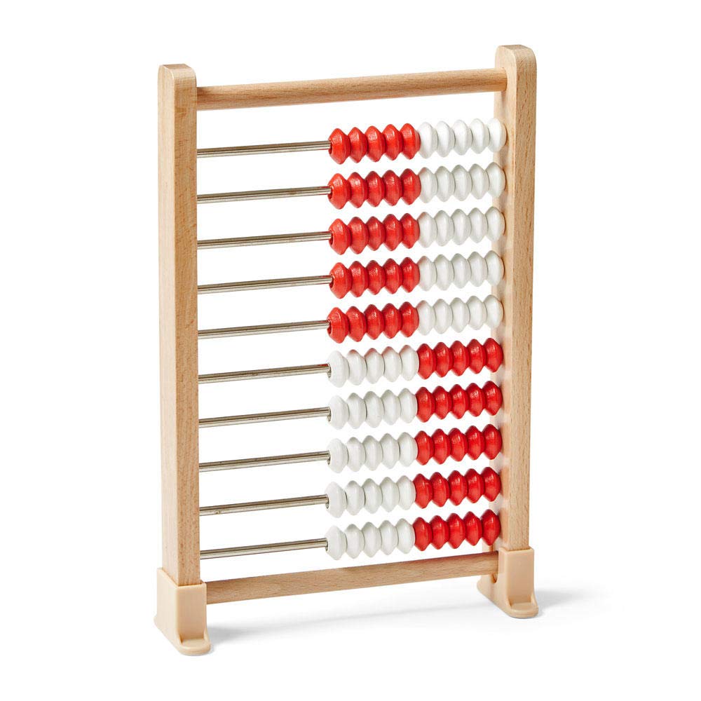 Jeu de 4 mini bouliers de 100 billes de Learning Resources pour les mathématiques pour enfants, matériel éducatif pour compter en bois, bouliers pour les mathématiques