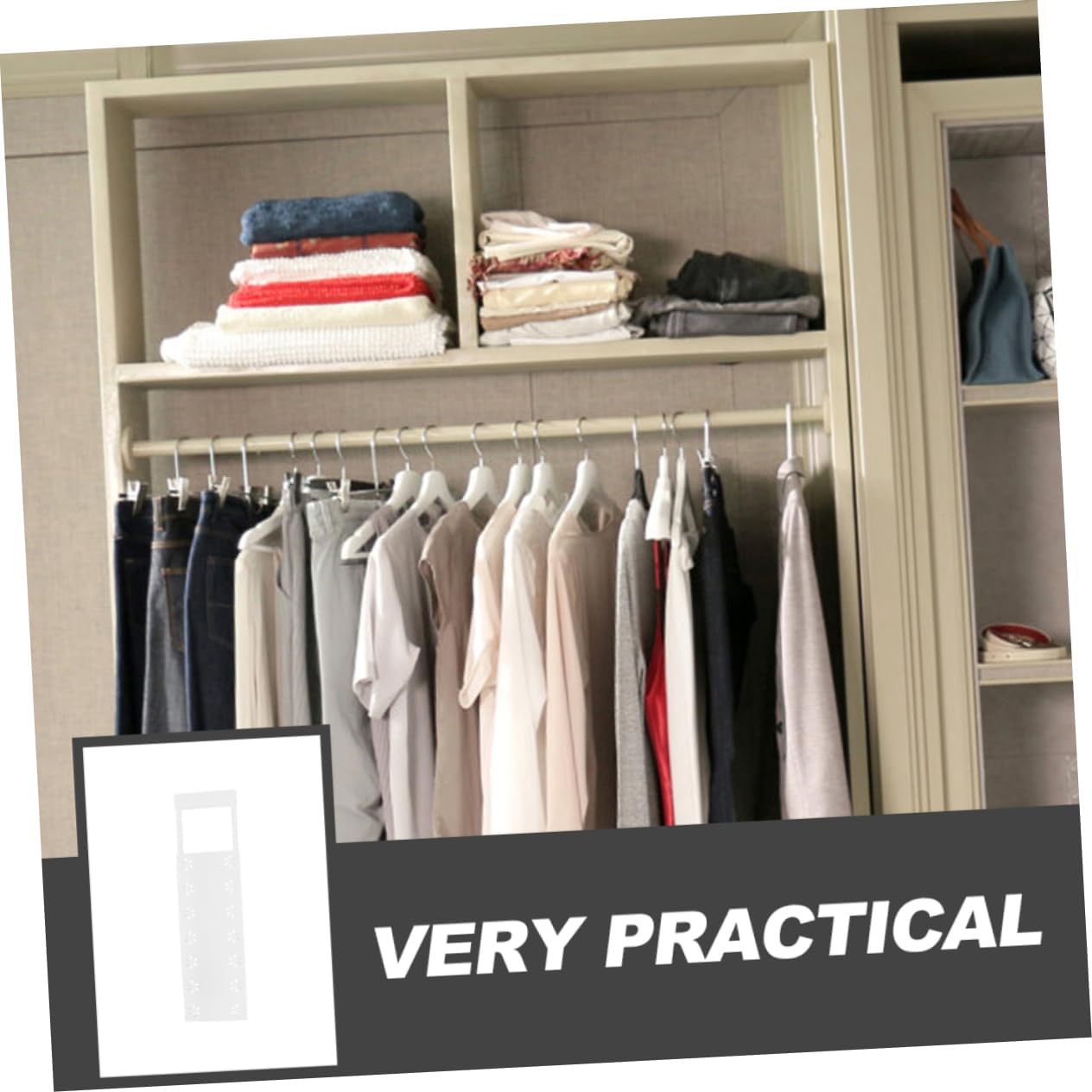 3pcs Adjustable Closet Tension Shelf Expandable Wardrobe Shelf Household Wardrobe Nail-Expandable Rack Organizer