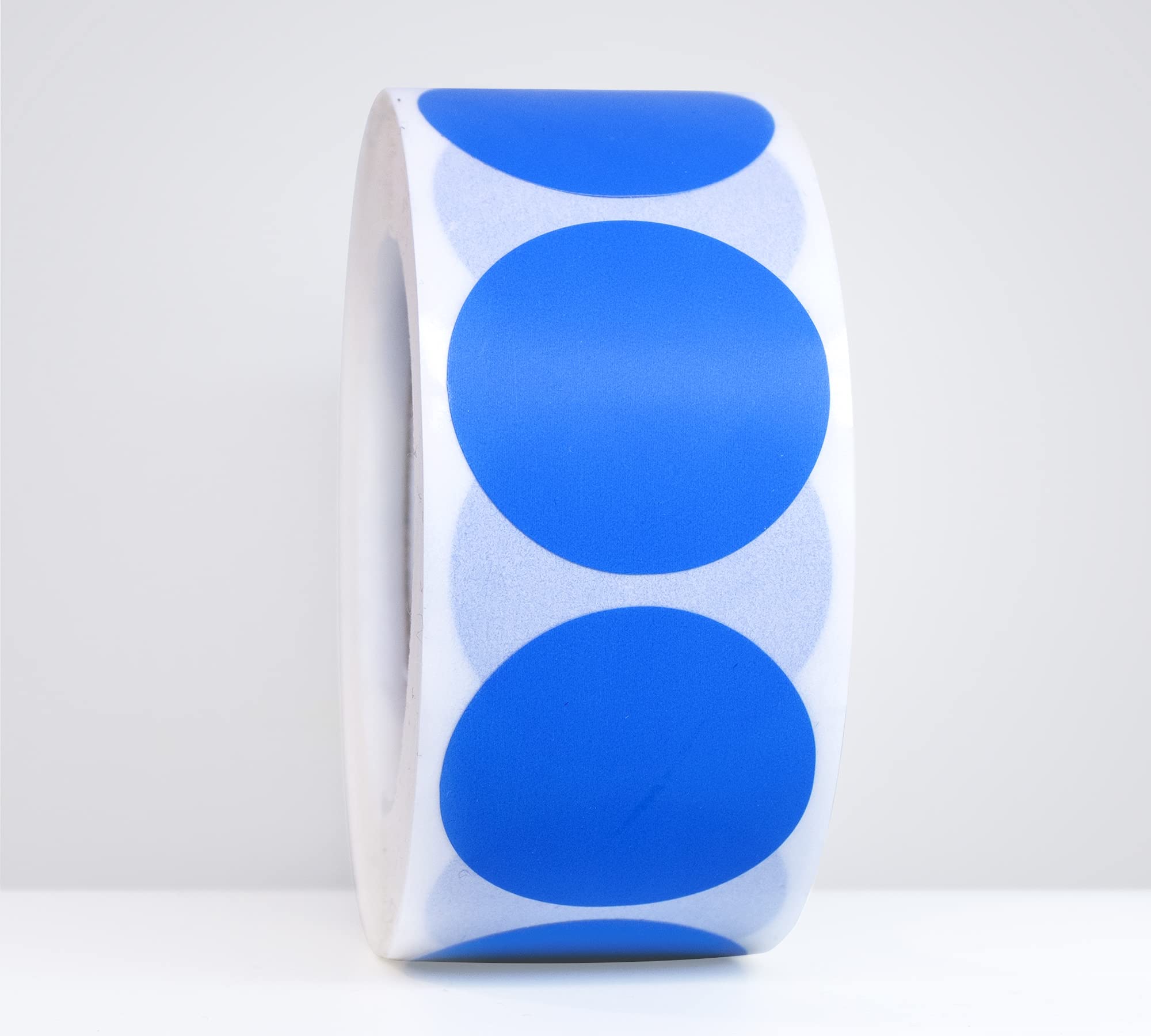 500 PCS 1 Inch (2.5 cm) Round Sticker Color Coding Circle Dot Labels on a Roll, Stationery Permanent Adhesive Dots on Writable Paper (Blue)