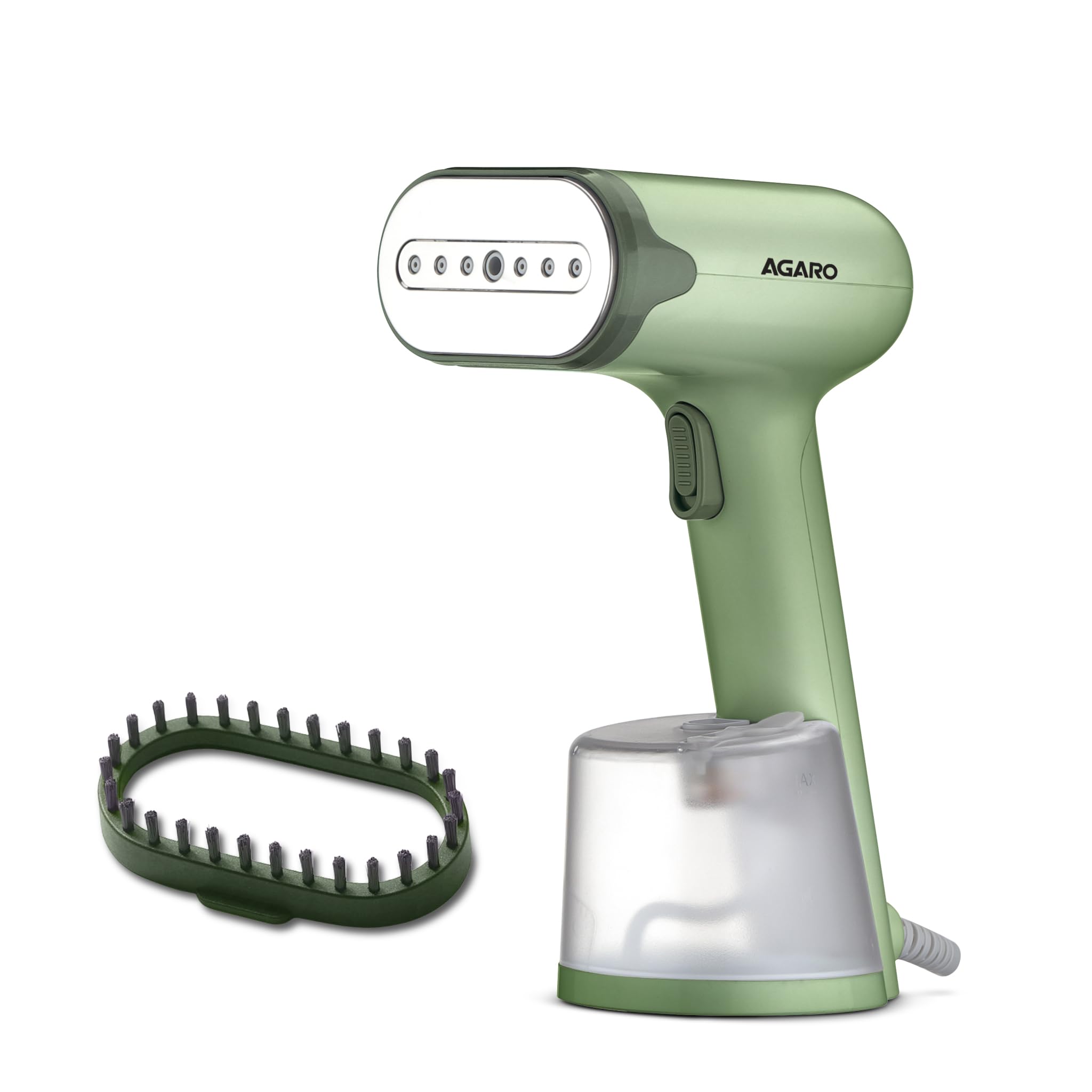AGARO Regency Handheld Garment Steamer, Wrinkle Remover, Iron, Fast Heat, 1200W, 250 ml Water Tank, Detachable Fabric Brush