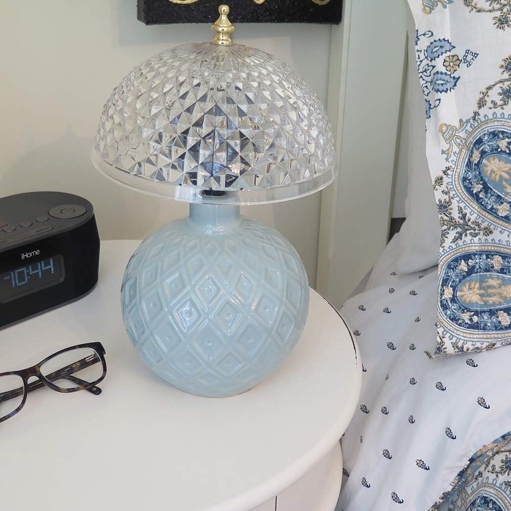 Evelots Clip On Shade for Ceiling Light Bulb or Lamp-4 Pack-Antique-Diamond Cut-Acrylic