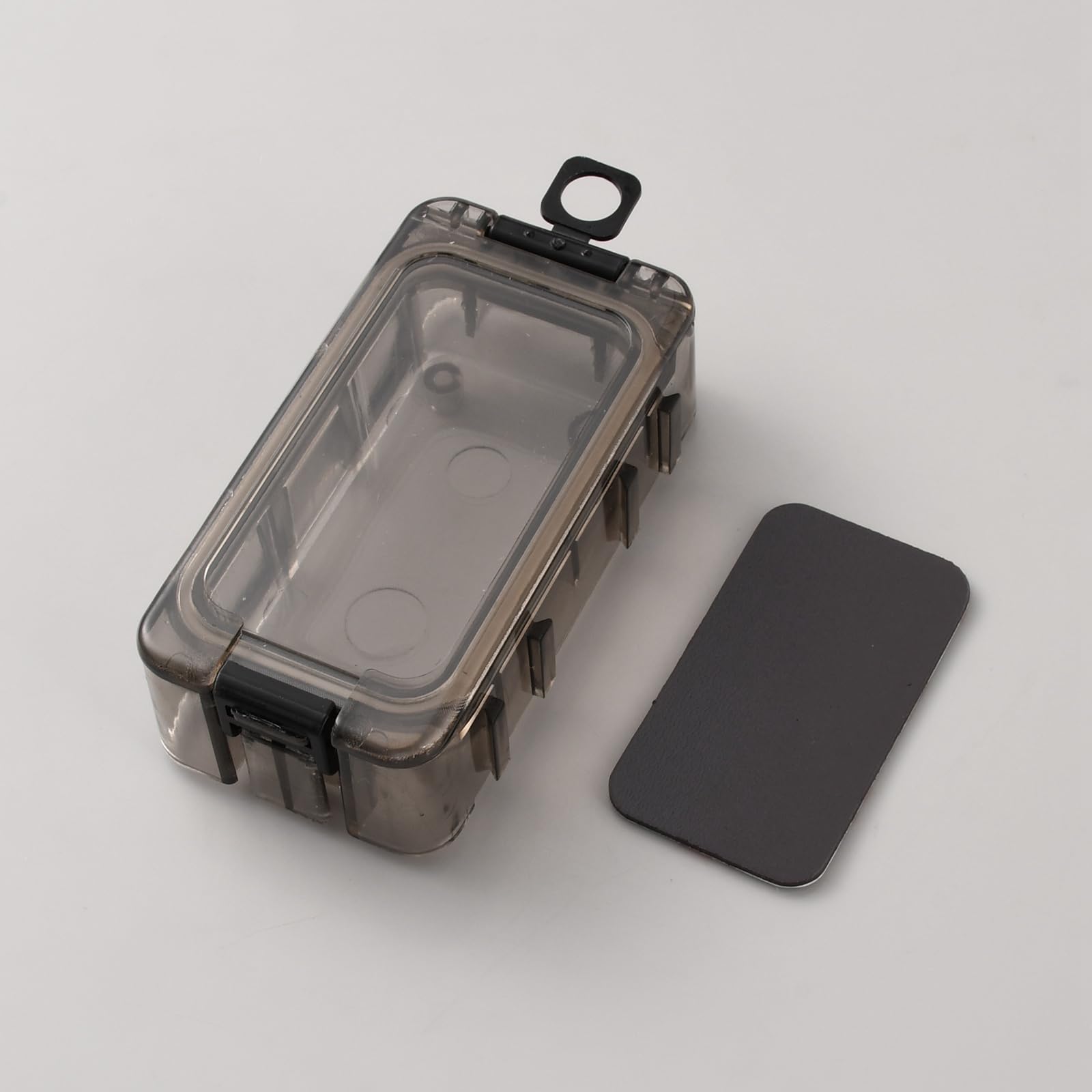 SUPERFINDINGS Caja de aparejos de pesca de 8 x 4,15 x 2,45 cm, impermeable, flotante, con organizador magnético y sello que brilla en la oscuridad para anzuelos de pesca, señuelos y almacenamiento de