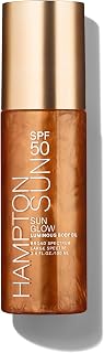 Hampton Sun SPF 50 Sun Glow Luminous Body Oil | Broad Spectrum | Lightweight Shimmering Gel | Hydrating & Nourishing with Vitamin E, Kukui, and Hibiscus Oil | Absorbs Seamlessly | Travel-Approved Size