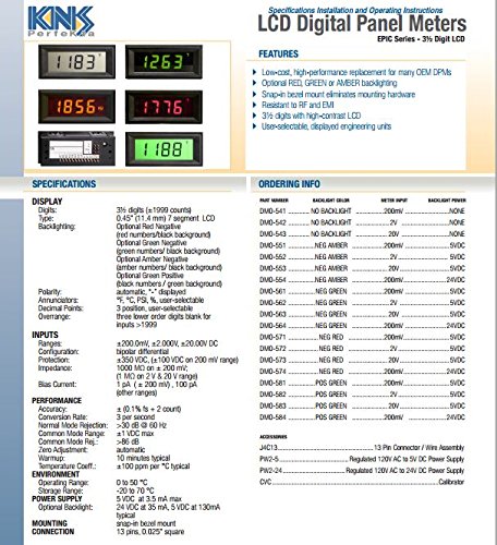 DMO-563 LCD Digital Panel Meter Voltmeter, 20V
