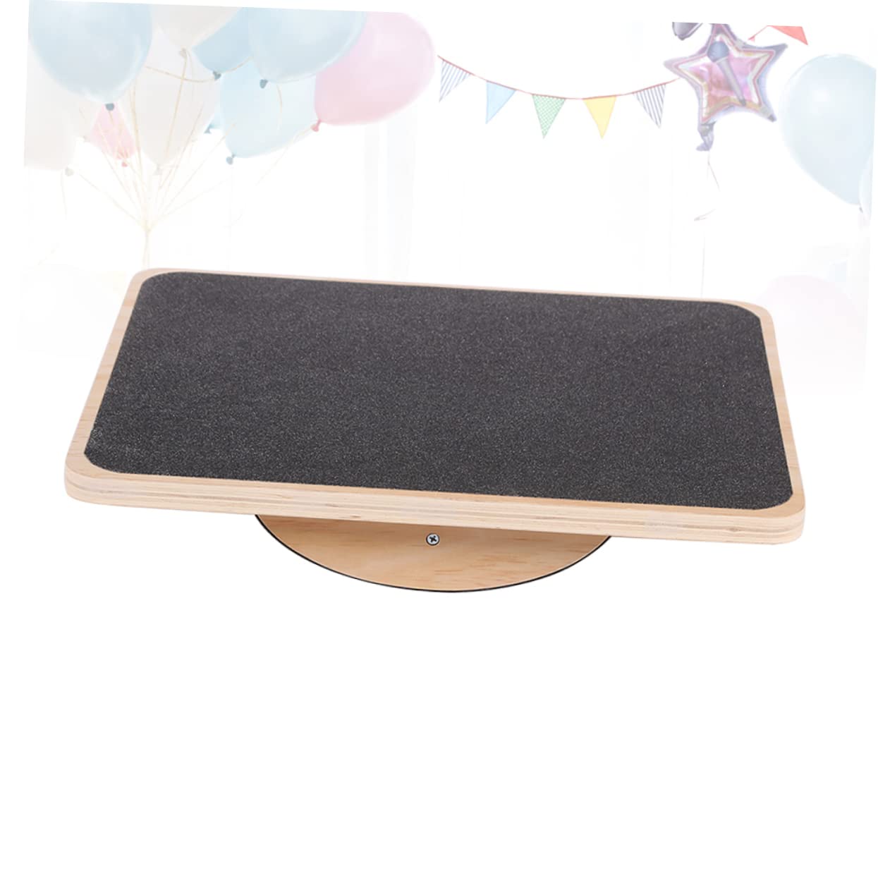 Abaodam Holzfarbe Wobbelboard Balancebrett Aus Holz Rutschfeste Stehplatte Wackelbrett Für Zuhause Balance-trainingsgerät Rechteckige Balanceplatte Fürs Büro