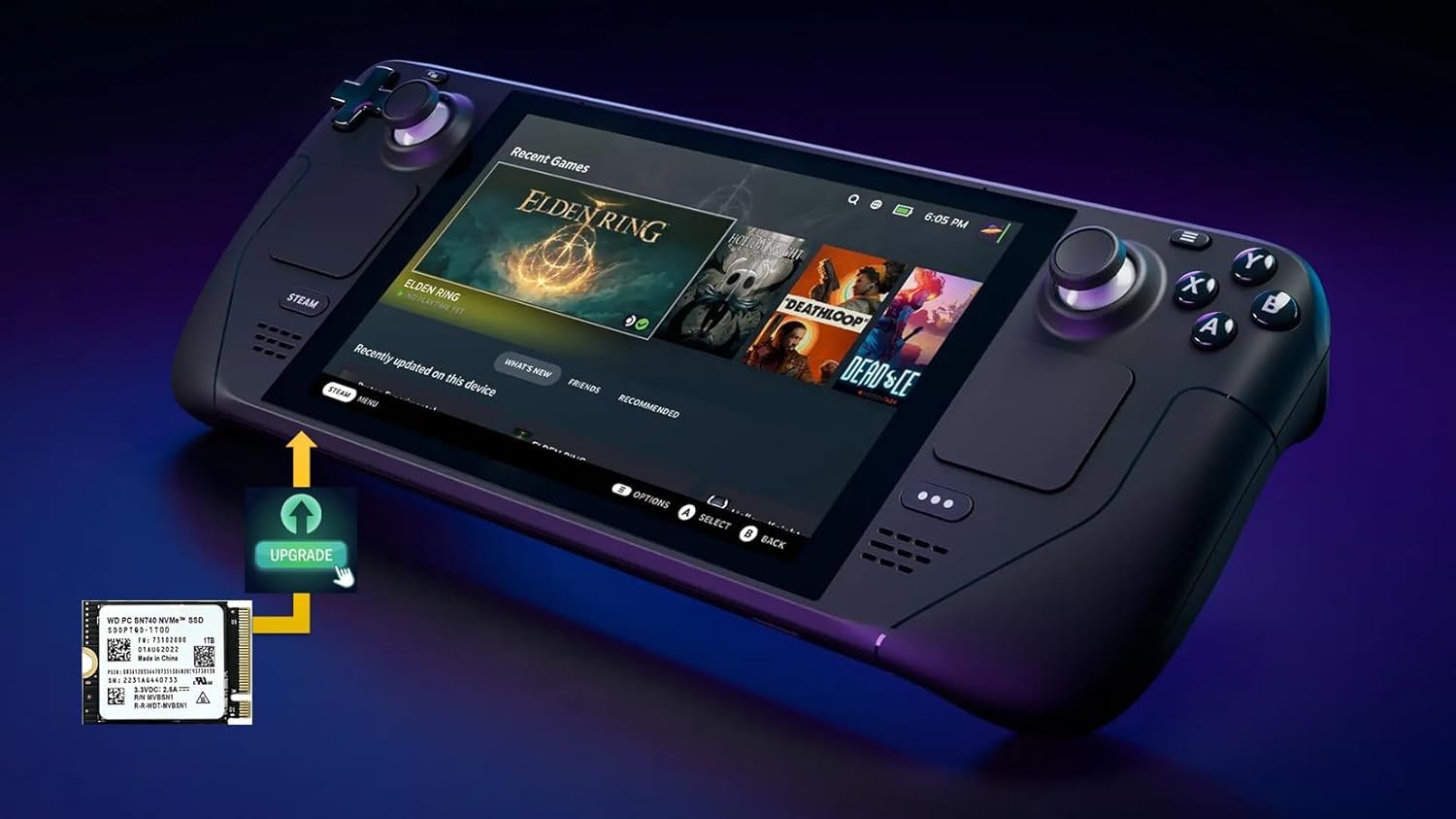 WD_PC Black 2TB SN740 M.2 2230 PCIe Gen 4.0 NVMe SSD for Handheld Gaming Devices, up to 5,150MB/s, Compatible with Steam Deck, Surface Pro Laptop, ROG Ally, MSI Claw, Legion Go Upgrade, 3D TLC (OEM)