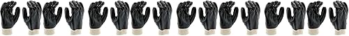 West Chester 12000 - Guantes con forro entrelazado y revestimiento de PVC, grandes, guantes de trabajo con muñeca de punto, forro de algodón suave,
