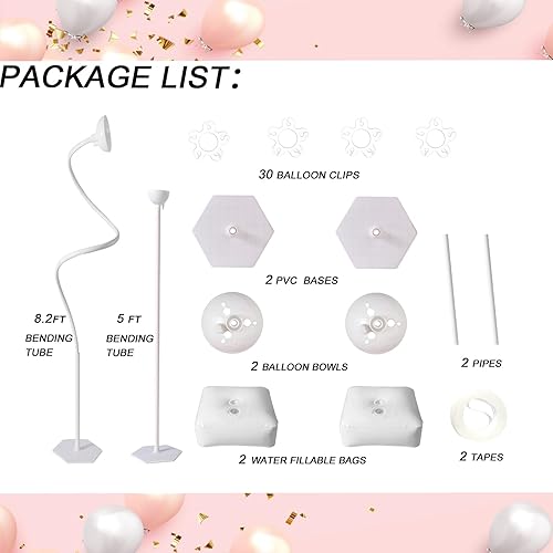 Miniatura 2 de Kit de arco de globos, soporte de arco de medio globo con base, marco de arco de globos para cumpleaños, bodas, fiestas, baby shower, vacaciones,
