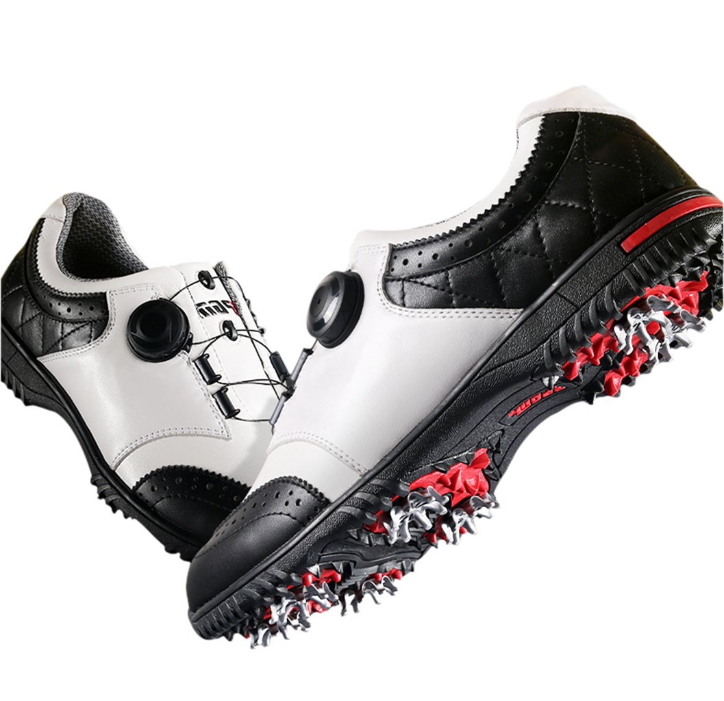 PGM Echtes Leder wasserdicht Golfschuhe für Herren mit Lace System