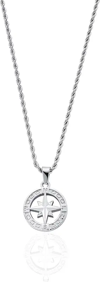 Check out this CRAFTD - North Star Pendant Necklace - 20.5" Chain Link with 20MM x 20MM Pendant - Waterproof, Heat & Sweat Resistant - Gifts for Men - Men's Jewelry from Amazon!